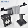 Set De 4 Accesorios Para Baño Negro Mate Dowry -97t65r8p 2