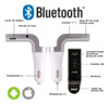 Transmisor Bluetooth Fm Cargador Receptor Mp3 Micro Sd 3
