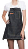 Tly Negro De Mezclilla Ajustable Delantales Con 3 Bolsillos 0