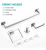 Juego De 4 Accesorios Para Baño Plateado 7