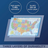 3 Pack - World & Usa Map Poster Set + Tabla Periódica De La 2