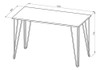 Mesa Dielfe Estilo Industrial Rectangular De 1.2mts 4