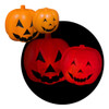 Calabaza Luz Led Pack X 2 Decoracion Adorno Halloween 0