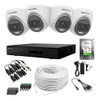 Kit Dvr 4 Camaras Hikvision Colorvu Color De Noche Seguridad 0