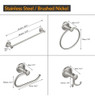 Set De 4 Accesorios Para Baño Niquel Pulido Besy -95p3phzz 5