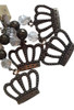 16 Pesas Para Mantel Corona Reina Metal Bronce 0