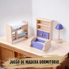 Juego De Dormitorio Para Muñecas De Madera Onshine Casa 3