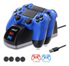 Base Cargador Doble Joystick Ps4 Pro Slim Indicador De Carga 4