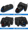 Base Cargador Doble Joystick Ps4 Pro Slim Indicador De Carga 5