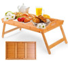 Bandeja Mesa De Desayuno Plegable De Madera Bambú. 1