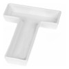 Plato Decorativo Ceramica Blanca Letra T 0