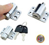 Cerradura Ventana Puerta Corrediza Cromado Llave Botón X3 7
