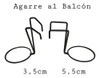 Soporte De Hierro Balcón Aro 20 Cm Para Maceta Redonda 1