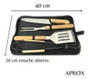 Set De Asado Con Estuche 4 Piezas Parrillero Estuche 1