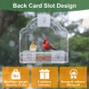 Casita Para Pajaros Comedero De Ventana Acrilica - Blanco 4