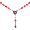 Rosario De Cristal Perlas Rojas. 1