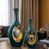 Whalecreation Jarrón De Cerámica Decorativo Verde, Decoració 1