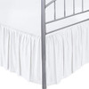 Queen Size, White Solid - Falda De Cama Con Volantes Con Esq 0