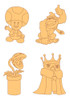 Pack Vectores Corte Laser - 58 Figuras Super Mario 3