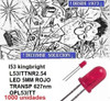Led 5mm Rojo Difuso Kingbright L53it  1000 Uni 0