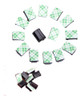 50pcs Cable Clip Negro Coche Corbata Rectángulo Cable Montaj 0