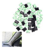 50pcs Cable Clip Negro Coche Corbata Rectángulo Cable Montaj 2