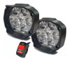 Par Faro Auxiliar Moto 9 Led Super Potente + Tecla Moto 0