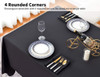 Manto De Mesa Negro Rectangular Para Bodas, 229x335 Cm 3