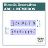 Stencil Decorativo Abc+números 2,5cm Altura De La Fuente 2