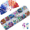 12 Apliques Glitter Hojas De Arce Decoración Uñas Nail Art 0