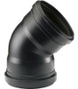 Codo A 45 Hh Duratop Línea X Negro 50 0