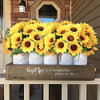 4 Racimos De Girasoles Artificiales Con Tallo 32cm 5