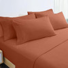 Homeideas Juego De Sábanas De Terracota De 6 Piezas Microfib 0