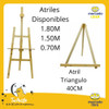 Set Pinceles Atril De Mesa Bastidor Acrilicos 5