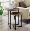 Mesa Nido Circular En V Estilo Industrial 7