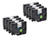 8pktze 231 Negro Sobre Blanco 1/2  X26.2ft Compatible Para E 0
