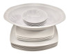 Juego De Platos Blanco Melamina Cuadrada X 19 Piezas 0