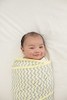 Miracle Blanket Swaddle Gris Con Borde Amarillo 4