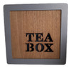 Caja De Té Madera -tea Box- 4 Divisiones Gris 1