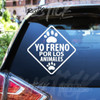 Calco Advertencia Yo Freno X Los Animales Seguridad 20cm 0