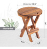 Mesa De Patio Pequeña, Mesa Auxiliar Plegable Al Aire Libre, 1