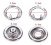 Broches De Presion Doble Aro 9.5mm Plateado X50sets 1