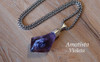 Dije Amatista Violeta Punta Natural Con Engarce De Plata 925 6 Dije Amatista Violeta Punta Natural Con Engarce De Plata 925 6