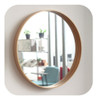Espejo 50cm Marco De Madera Maciza Paraíso Redondo Circular 0