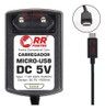 Carregador Micro-usb 5v Para Farolete Lanterna Led De Luz 3