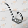Percha Doble 2 Ganchos Perchero Aluminio Pulido X24 Unidades 1