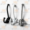 Percha Doble 2 Ganchos Perchero Aluminio Pulido X24 Unidades 2