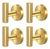 4 Toalleros Percheros Kruodop Accesorios Para Baño - Dorado 0