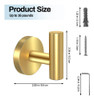 4 Toalleros Percheros Kruodop Accesorios Para Baño - Dorado 1