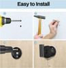 4 Toalleros Percheros Kruodop Accesorios Para Baño - Dorado 2